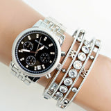 ساعة مايكل كورس جيت سيت كرونوغراف النسائية ذات المينا السوداء MK5021