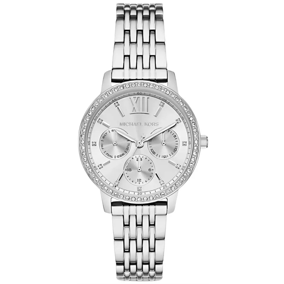 Michael Kors Melissa Pavé Silver-Tone Watch - MKO1082