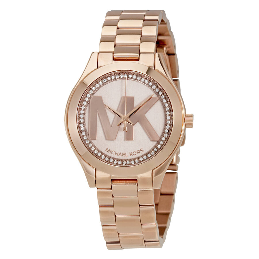 Michael Kors Mini Slim Runway Reloj de señora con esfera rosa MK3549