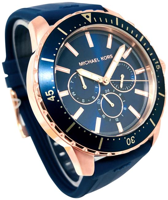 Michael Kors Cunningham Blue Silicon  Men's Watch MK7163 - Big Daddy Watches #2