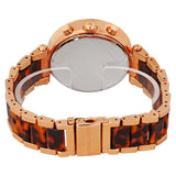 ساعة مايكل كورس باركر كرونوغراف النسائية ذات المينا الوردية والذهب الوردي MK5538