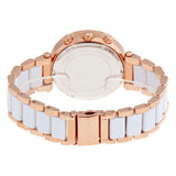 ساعة مايكل كورس باركر كرونوغراف النسائية ذات المينا البيضاء MK5774