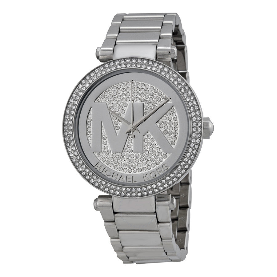 Michael Kors Parker Crystal Pave Dial Silver-Tone Women's Watch - MK5925