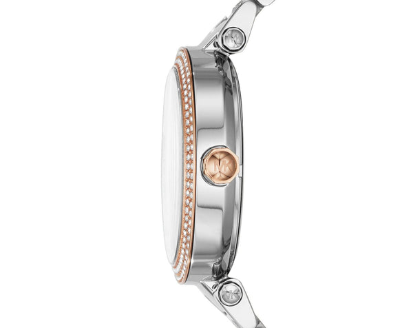 Reloj Michael Kors Parker de oro rosa y plata para mujer MK6314