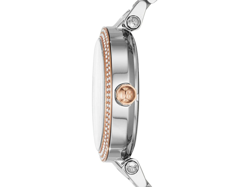 Reloj Michael Kors Parker de oro rosa y plata para mujer MK6314