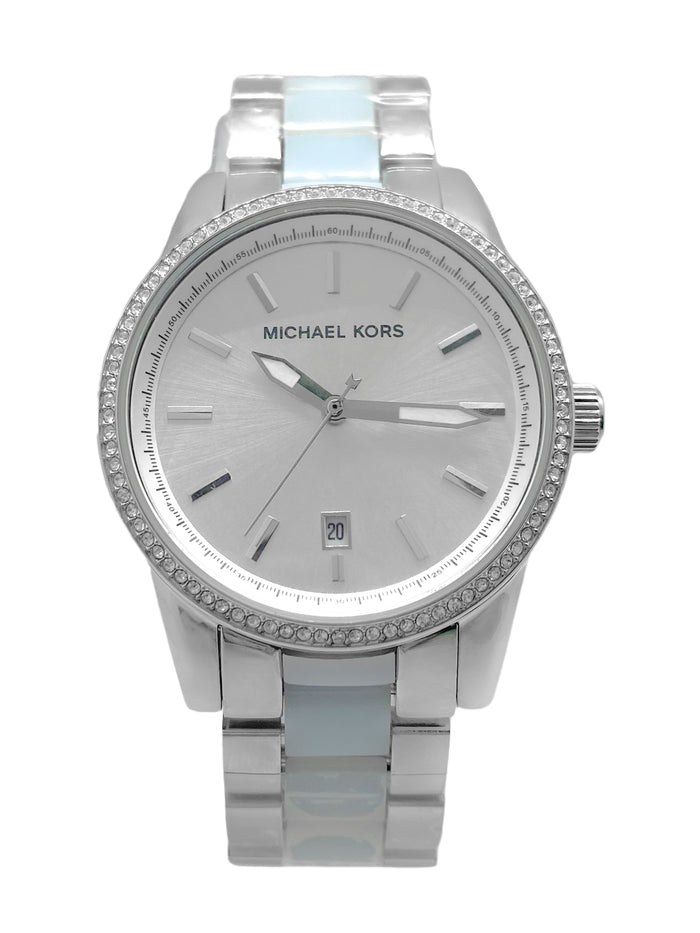 Michael Kors Parker Blue and Silver Women's Watch - MK6348
