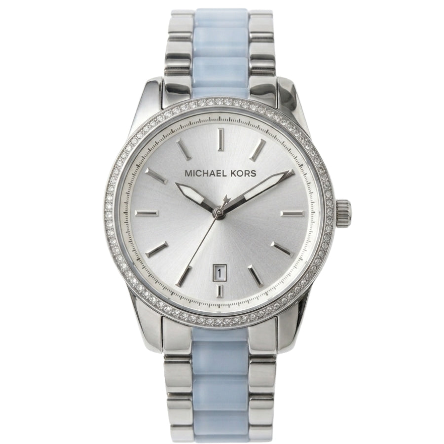 Michael Kors Parker Blue and Silver Women's Watch - MK6348