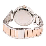 ساعة مايكل كورس باركر النسائية باللون الذهبي الوردي والفضي MK6314