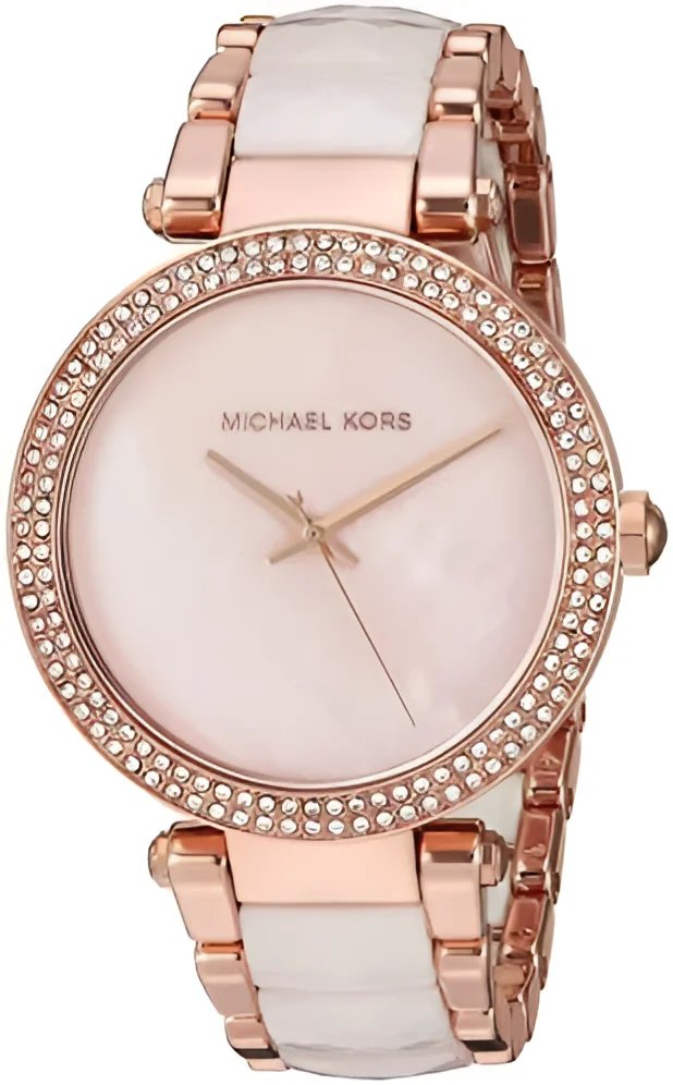 Reloj Michael Kors Parker para mujer en tono dorado rosa MK6402