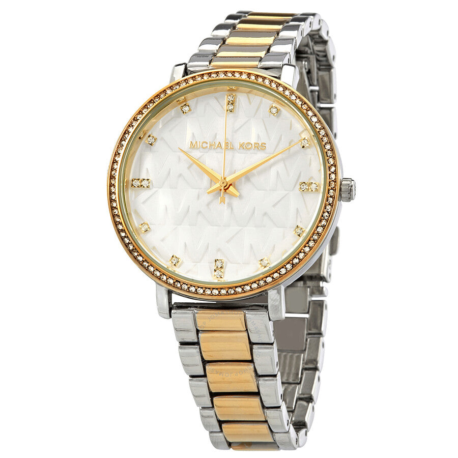 Michael Kors Pyper Quartz Crystal White Dial Ladies Watch MK4595