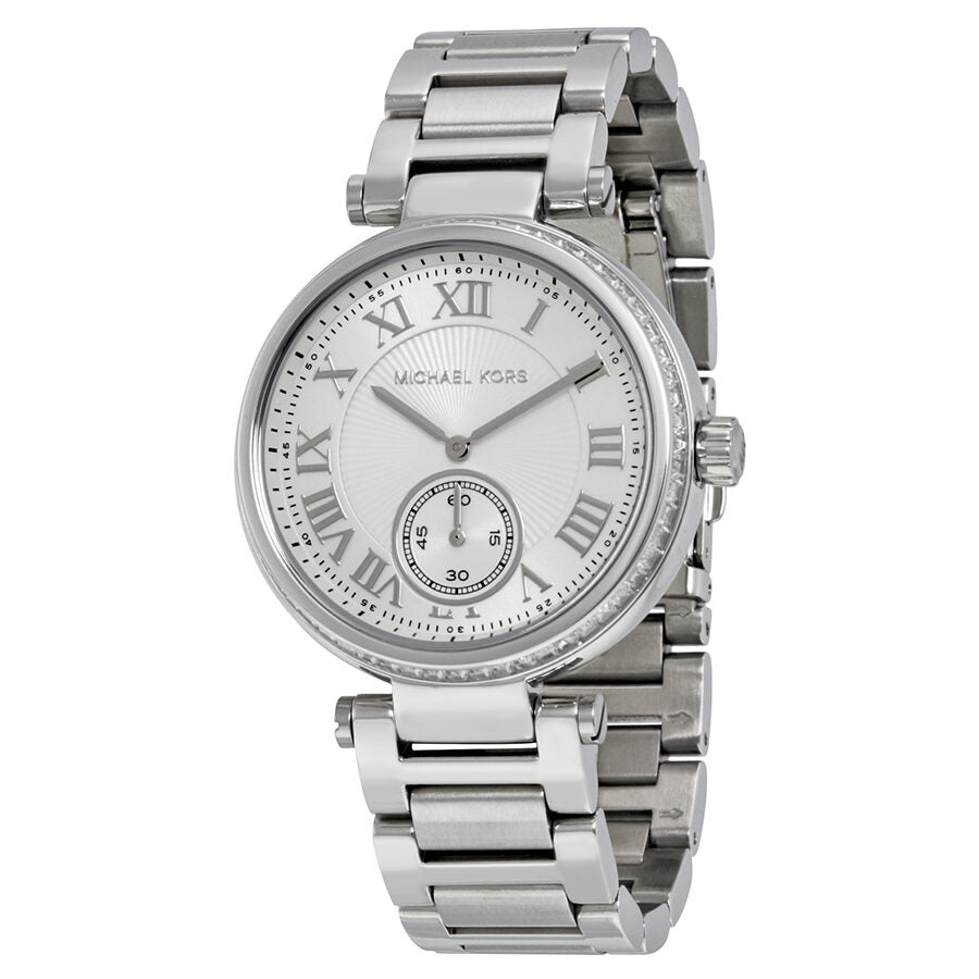 Michael Kors Skylar Reloj de mujer de acero inoxidable con esfera plateada MK5866