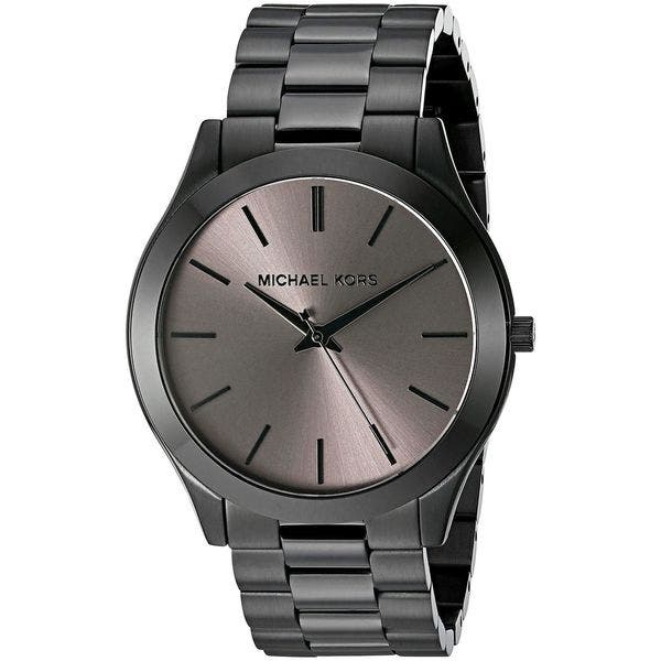Michael Kors Slim Runway Reloj de hombre con esfera negra MK8507
