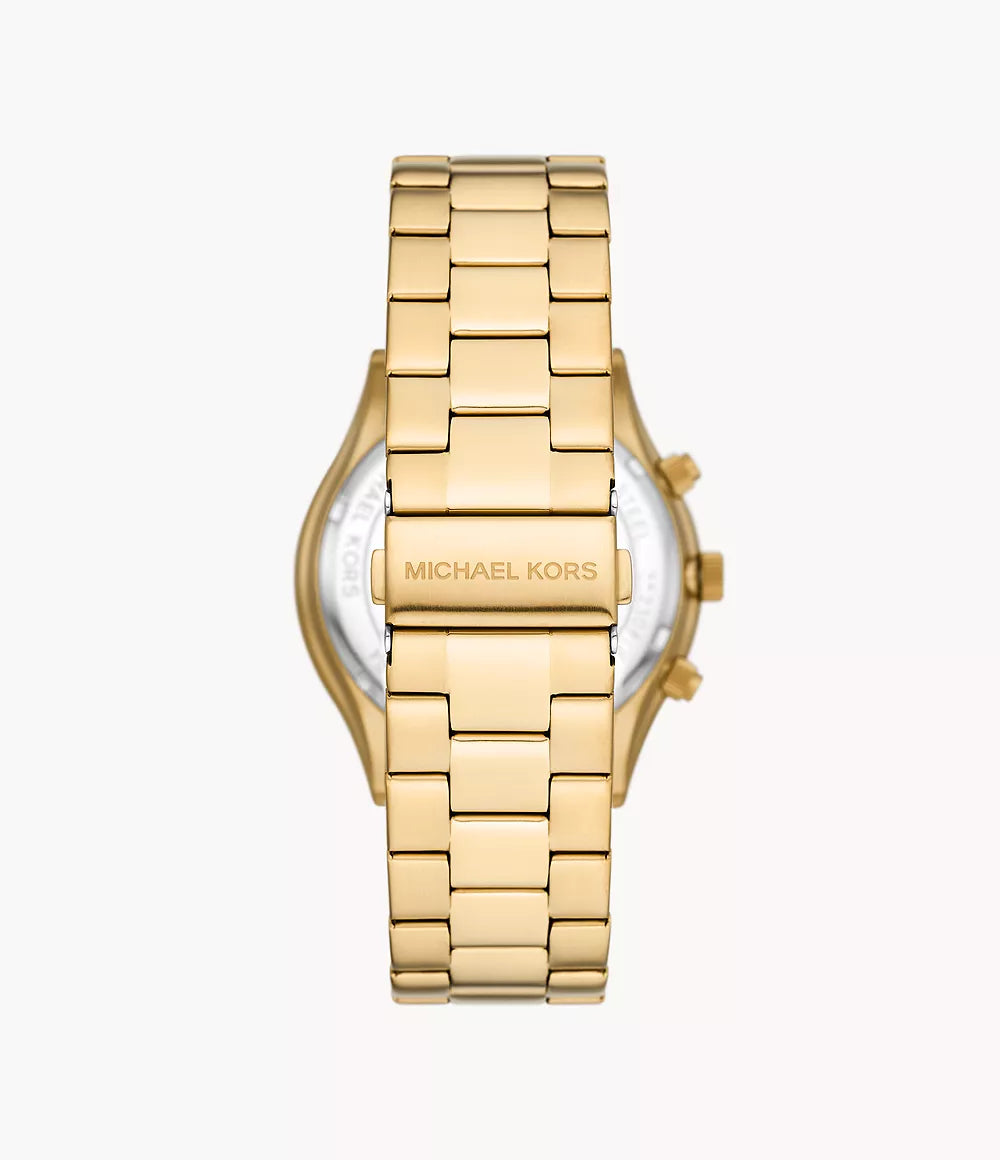 Michael Kors Slim Runway Chronograph Gold-Tone Stainless Steel Watch  - MK1076