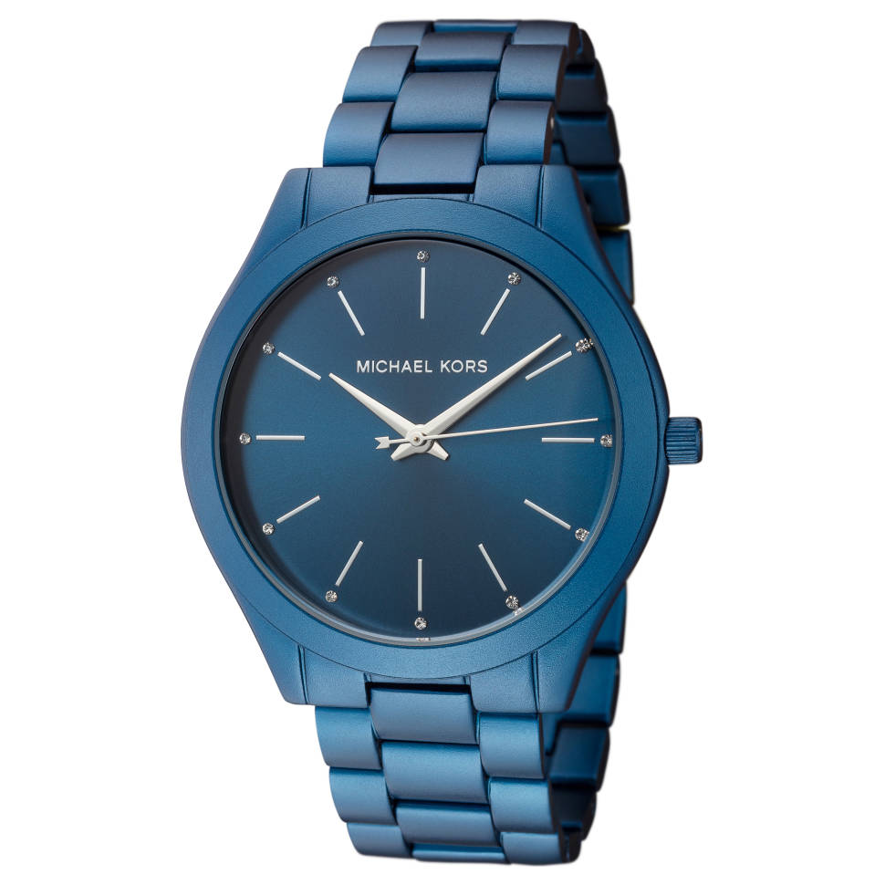 Michael Kors Slim Runway azul marino reloj unisex MK4503