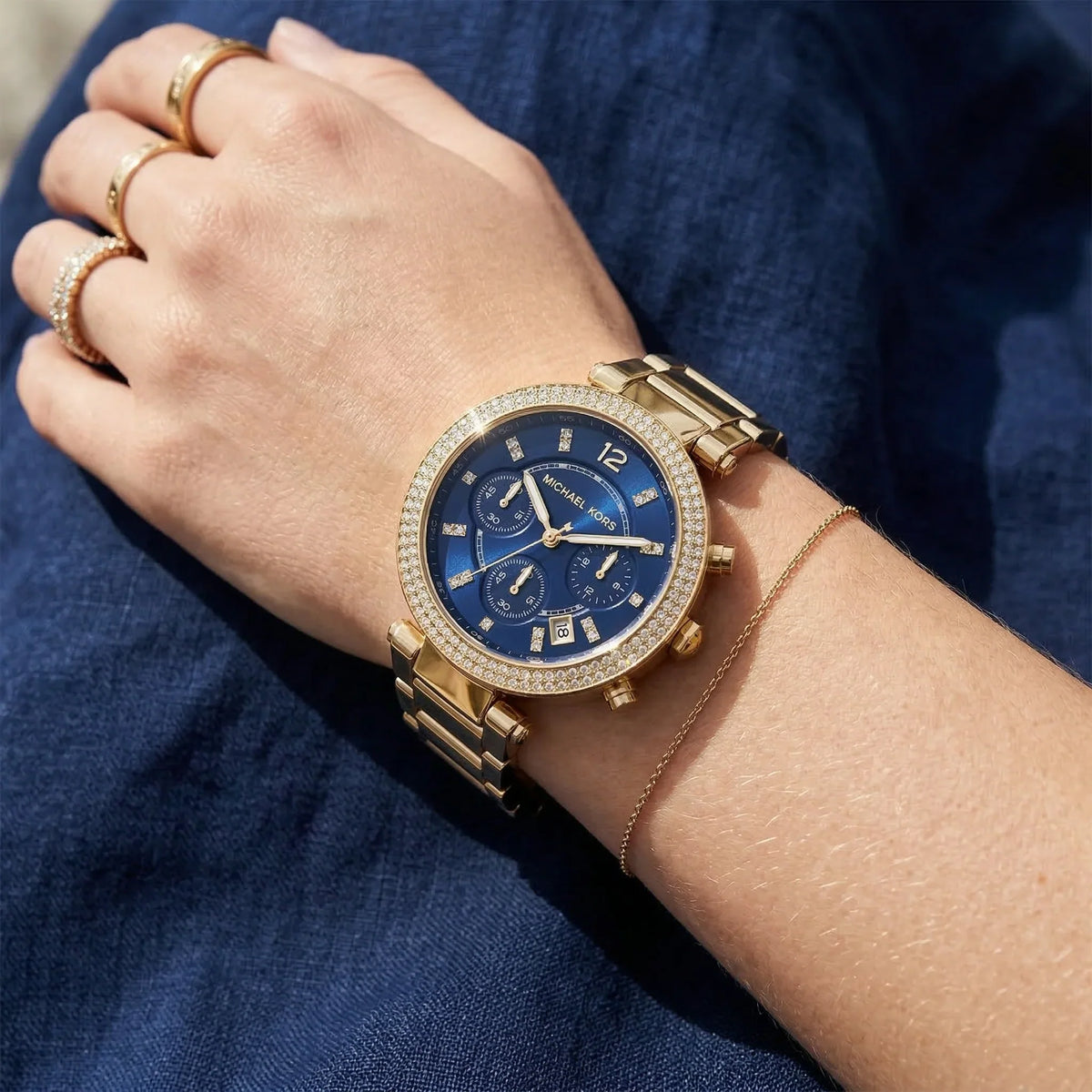 Michael Kors Parker Navy Blue Dial Women's Watch MK6262