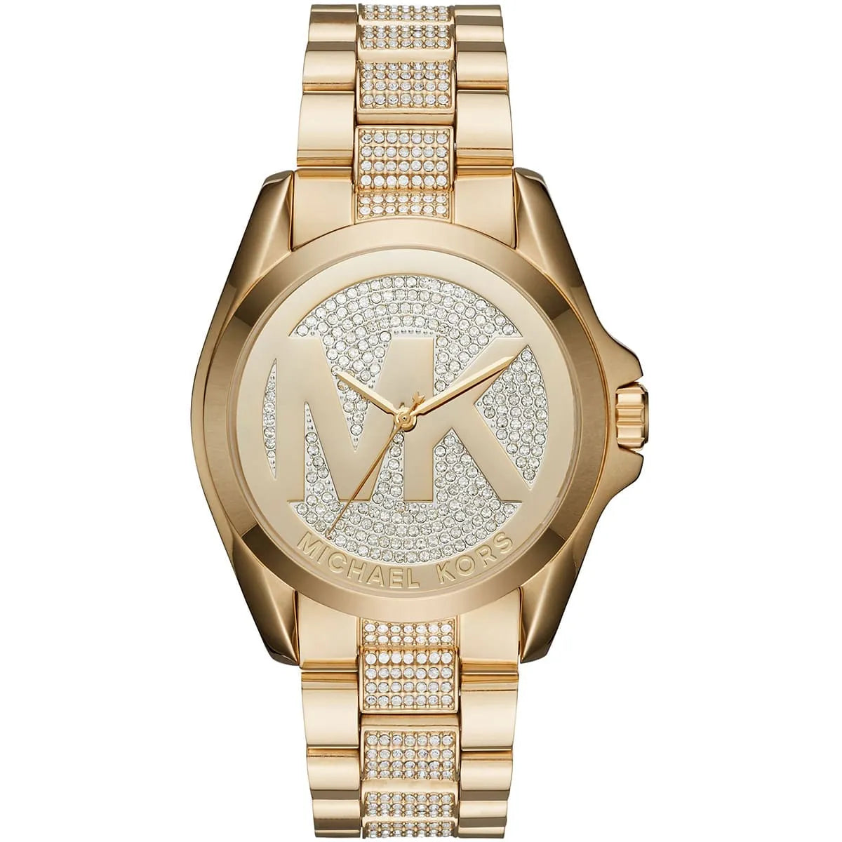 Michael Kors Bradshaw Gold Tone Pave Reloj de mujer MK6487