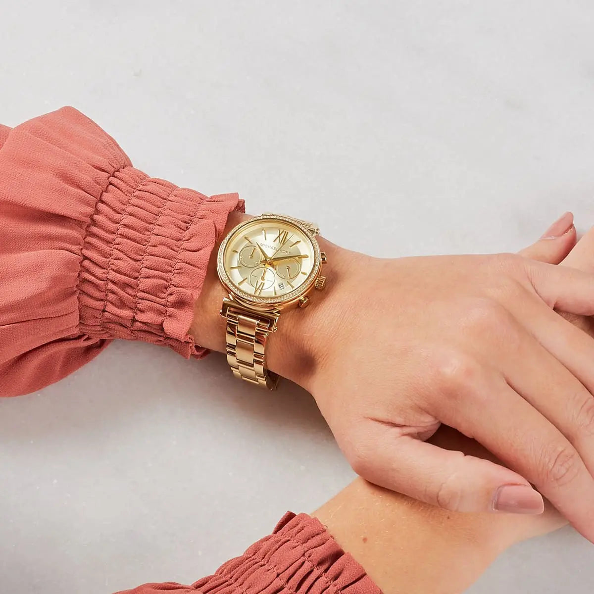 Michael Kors Sofie Chronograph Crystal Gold-Tone Women's Watch - MK6559