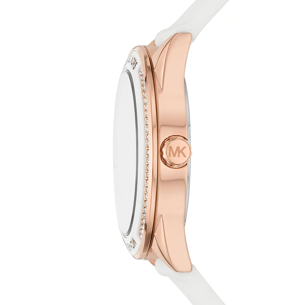 Michael Kors Oversized Sport Multifunction White Silicon Strap Women's Watch - MK6945
