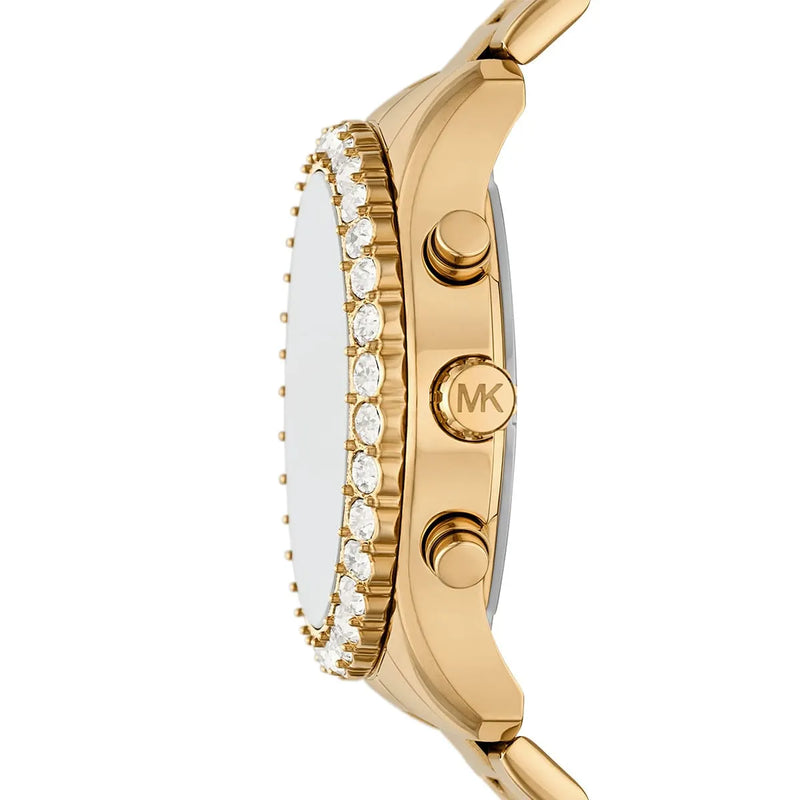 Michael Kors Berkley Chronograph Black Dial Gold Steel Strap Watch For Women - MK7414 mk7414 - Image 3