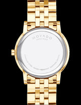 Movado Museum Classic black dial gold steel strap watch for men - 607203 607203 - Image 3