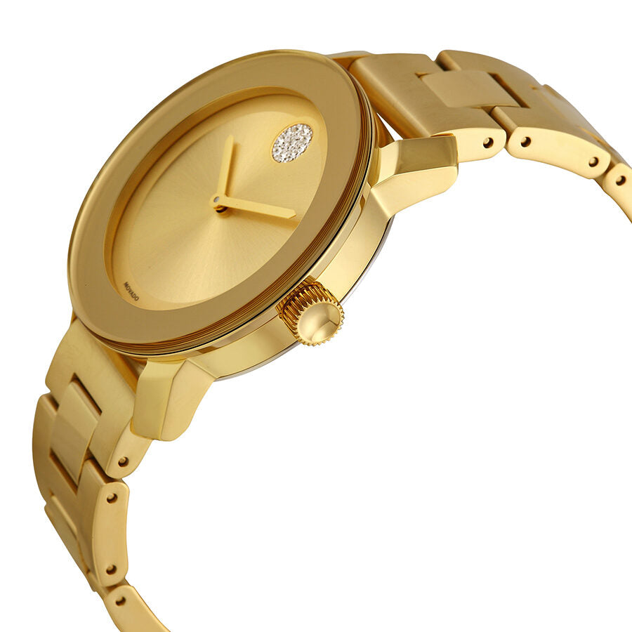 Movado Bold Gold Yellow Gold Ion Plated Watch 3600104
