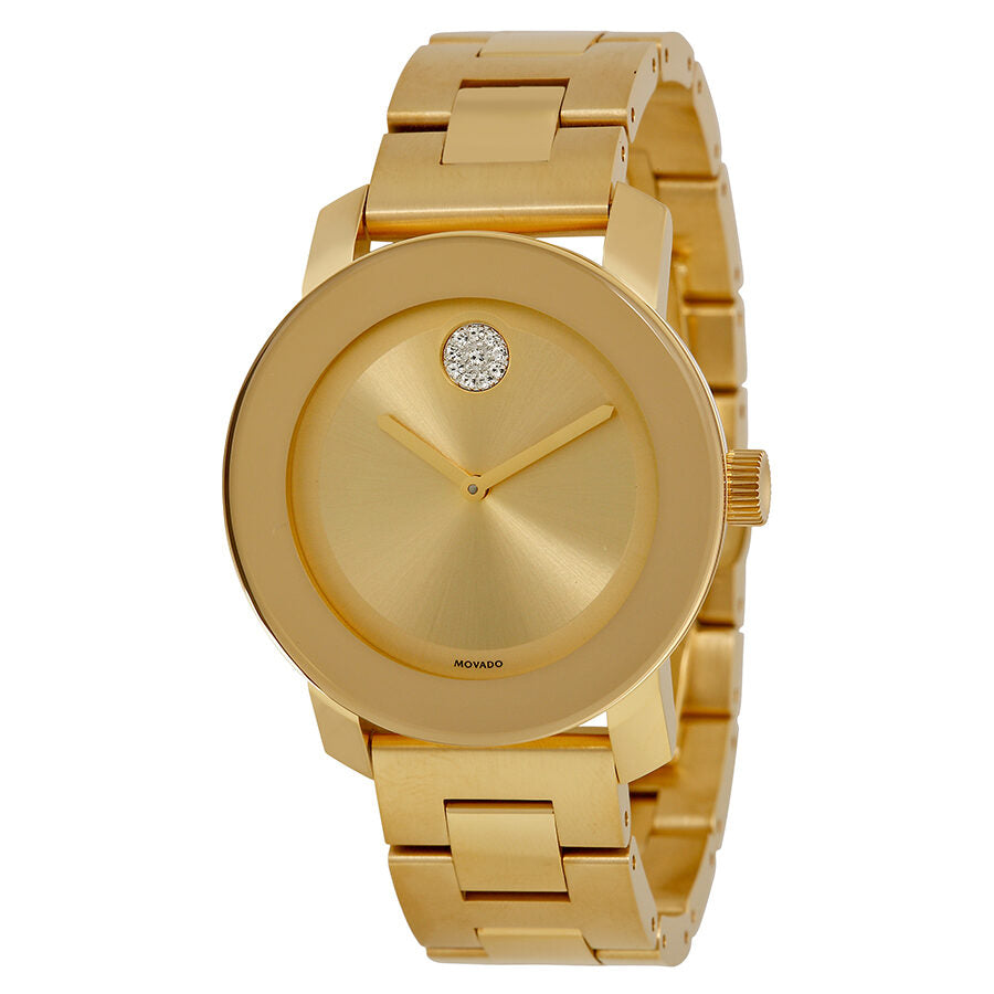 Movado Bold Gold Yellow Gold Ion Plated Watch 3600104