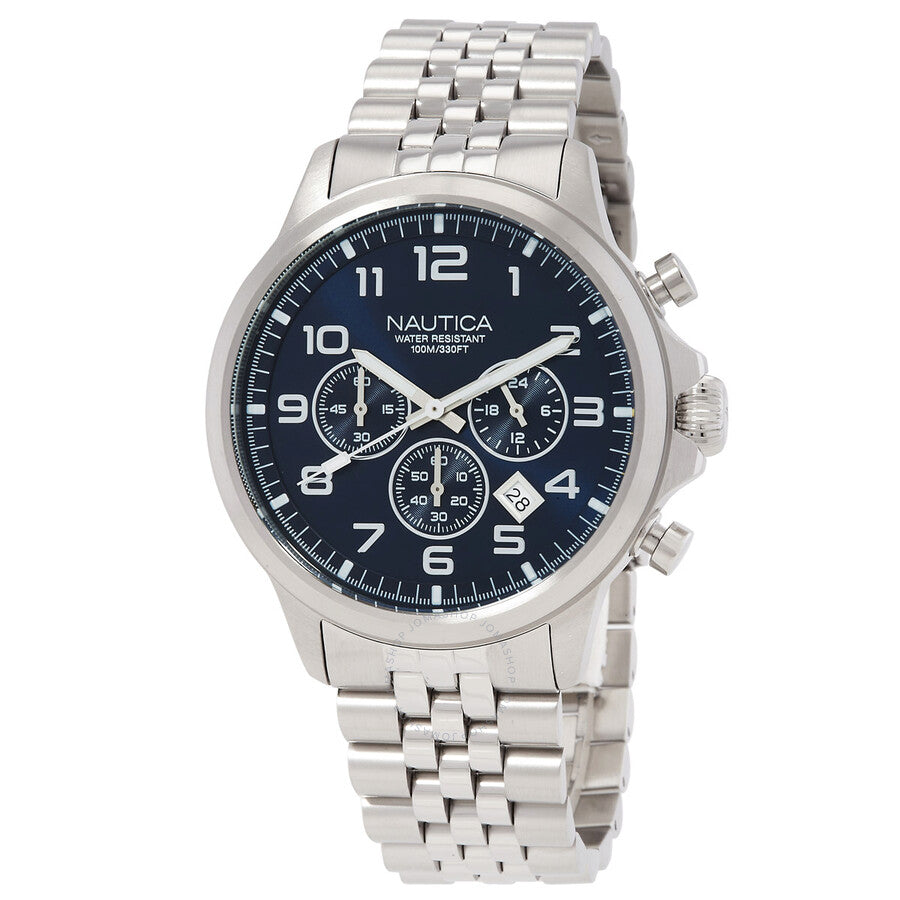 Nautica NCT Blue Ocean Chronograph Quartz Blue Dial Men's Watch NAPBOS406 - The Watches Men & Co