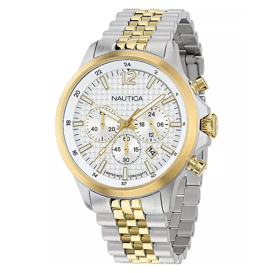 Nautica Nct Blue Ocean Chronograph Quartz Silver Dial Men's Watch NAPBOF408 - The Watches Men & Co