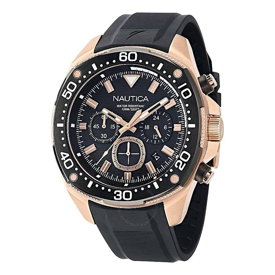 Nautica NCT Blue Sail Chronograph Quartz Black Dial Men's Watch NAPBSF401 - The Watches Men & Co