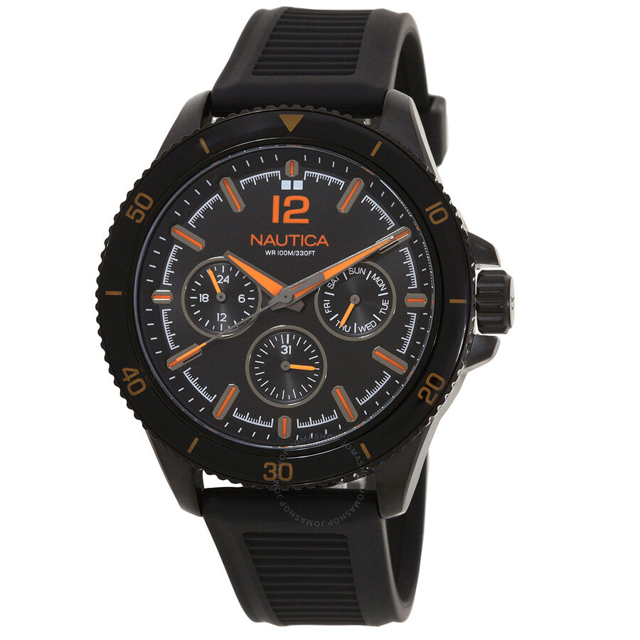Nautica Nct Windros Multifunction Quartz Black Dial Men's Watch NAPWRS402 - The Watches Men & Co