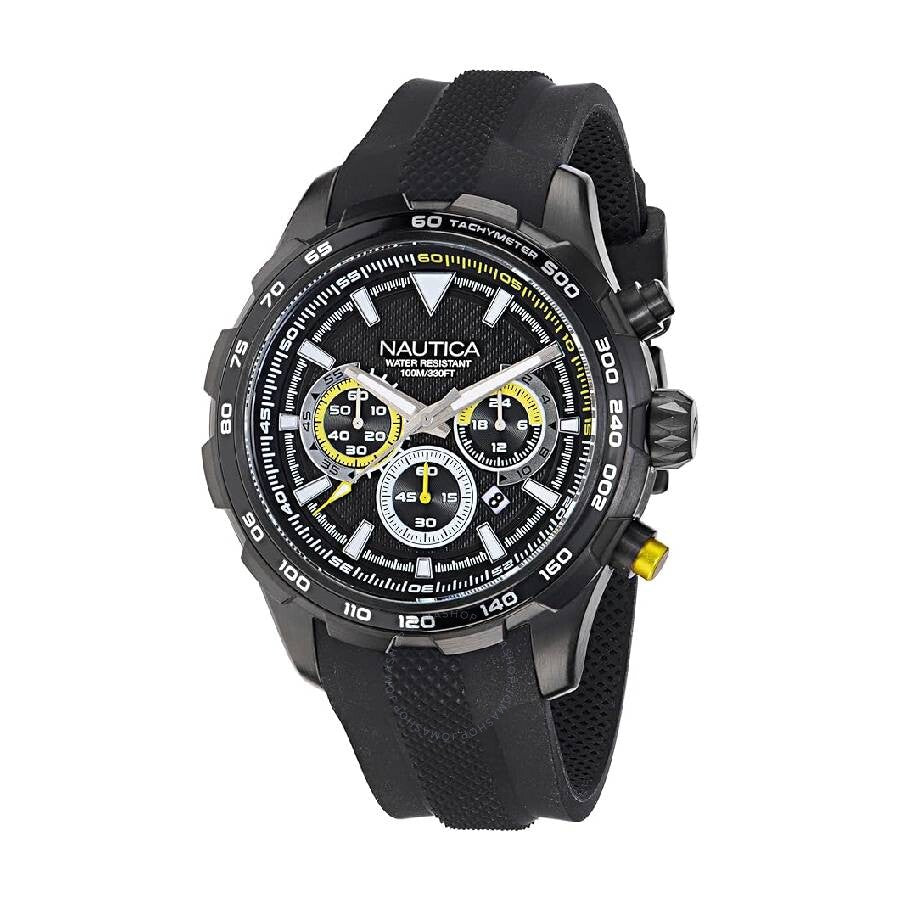 Nautica Nst Chronograph Quartz Black Dial Men's Watch NAPNSF306 - The Watches Men & Co