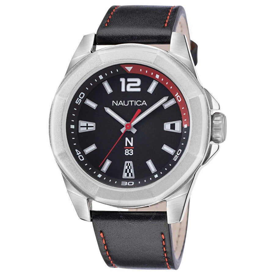 Nautica Tortuga Bay Quartz Black Dial Watch Box Set NAPTBF105 - The Watches Men & Co