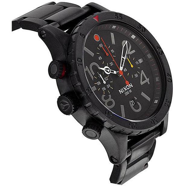 Buy Nixon 48-20 Chrono Black Dial Black Ion-plated Men's Watch