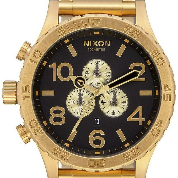 nixon-51-30-chrono-gold-black-