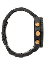 Nixon 51-30 Reloj cronógrafo negro mate y dorado para hombre A083-1041