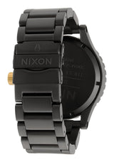 Nixon 51-30 Reloj cronógrafo negro mate y dorado para hombre A083-1041