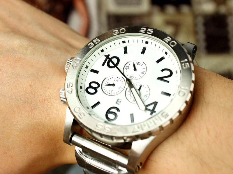 NIXON THE 51-30 CHRONO ホワイト Buy Nixon 51-30 Chronograph White Dial Stainless Steel Men's Watch