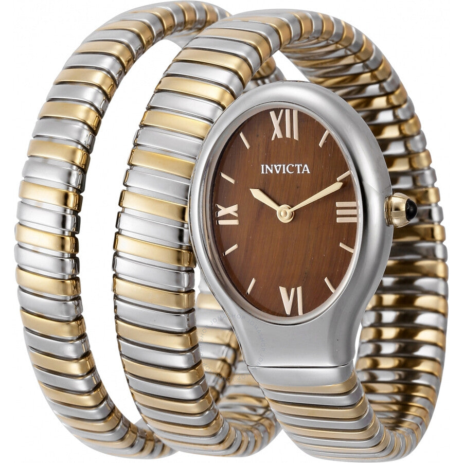 Open Box - Invicta Mayamar Quartz Brown Dial Ladies Watch 44980 - The Watches Men & Co