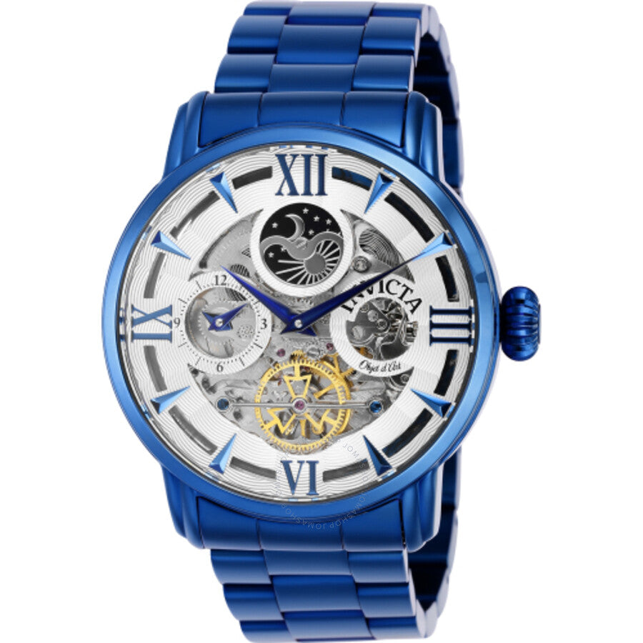 Open Box - Invicta Objet D Art Automatic Day-Night Silver Dial Men's Watch 40988 - The Watches Men & Co