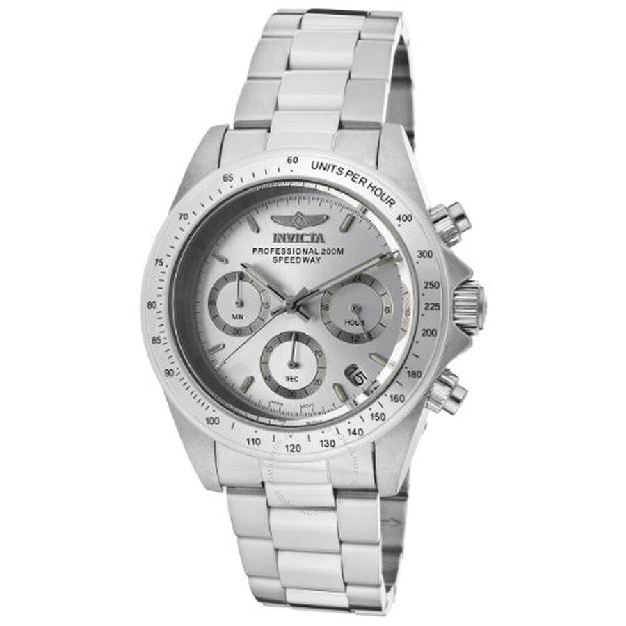 Open Box - Invicta Speedway Chronograph Silver Dial Men's Watch 14381 - The Watches Men & Co