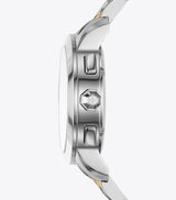 Tory Burch Classic Chronograph Two-Tone Watch Women's Watch TBW1034