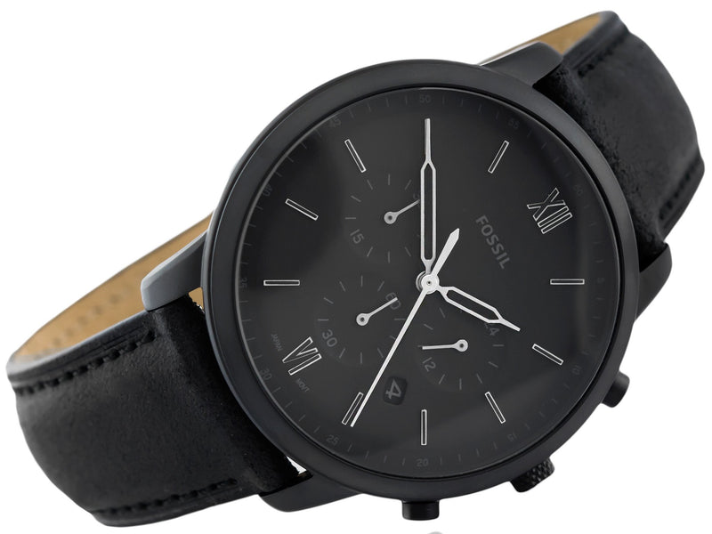 Fossil Neutra Reloj cronógrafo de cuarzo con esfera negra para hombre FS5503