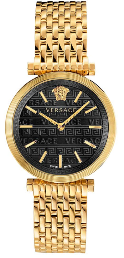 Versace V-Twist Black Dial Gold Mesh Bracelet Watch for Women - VELS00819 VELS00819 - Image 1
