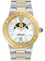 Versace Greca Logo Moonphase Mother of Pearl Dial Two Tone Steel Strap Watch for Women - VE7G00524 VE7G00524 - Image 2