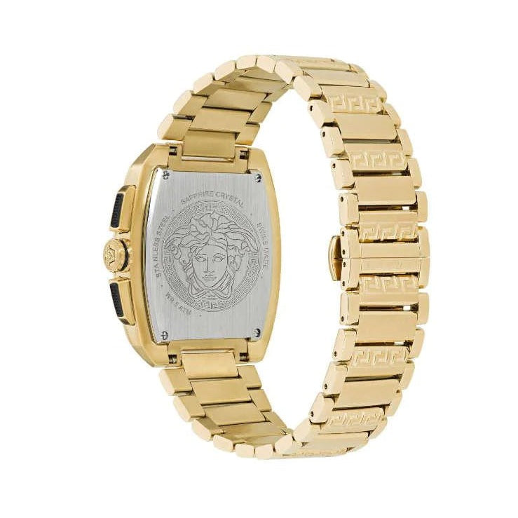Versace Dominus Chronograph Black Dial Gold Steel Strap Watch For Men - VE6H00523 VE6H00523 - Image 4