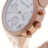 Michael Kors Reloj cronógrafo de oro rosa para mujer MK5026