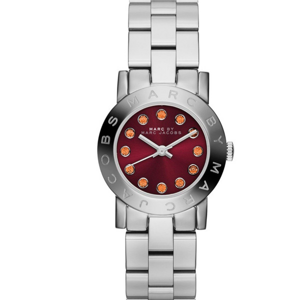 Reloj clásico de acero para mujer Marc By Marc Jacobs Amy Red MBM3333
