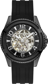 Guess Analogue Black Skeleton Dial Automatic Men's Watch W1178G2