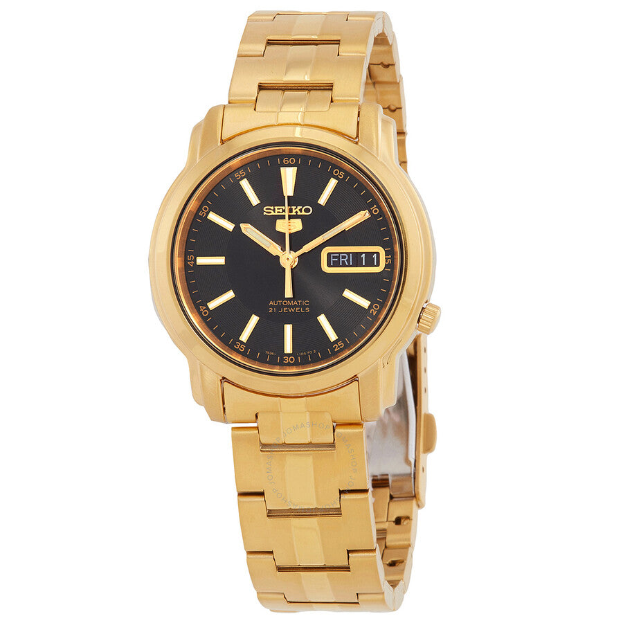 Seiko 5 Automatic Black Dial Men's Watch SNKL88K1 - The Watches Men & Co