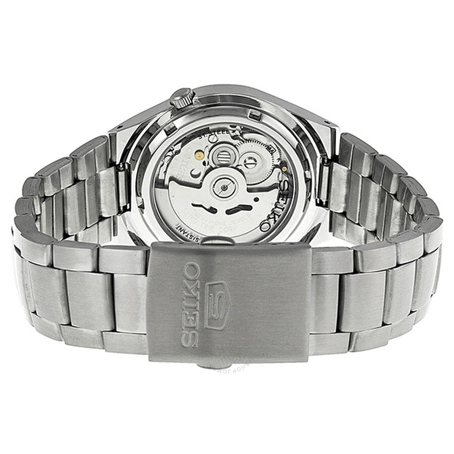 Seiko 5 Automatic Blue Dial Stainless Steel Men's Watch SNK615K1 - The Watches Men & Co #3